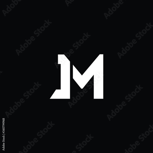 Professional Innovative 3D Initial JM logo and MJ logo. Letter JM MJ Minimal elegant Monogram. Premium Business Artistic Alphabet symbol and sign