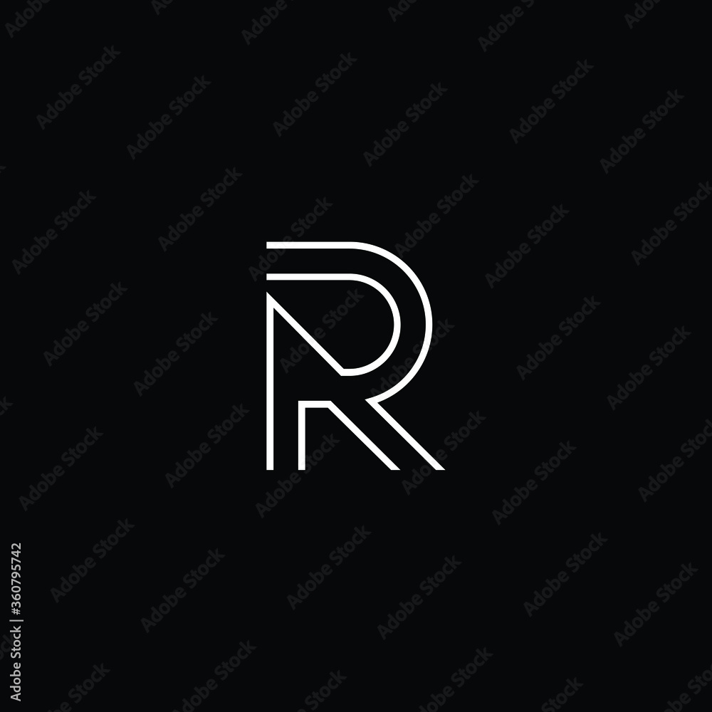 Professional Innovative 3D Initial R logo and RR logo. Letter RP PR Minimal elegant Monogram. Premium Business Artistic Alphabet symbol and sign Professional Innovative 3D Initial R logo and RR logo. Letter RP PR Minimal elegant Monogram. Premium Business Artistic Alphabet symbol and sign