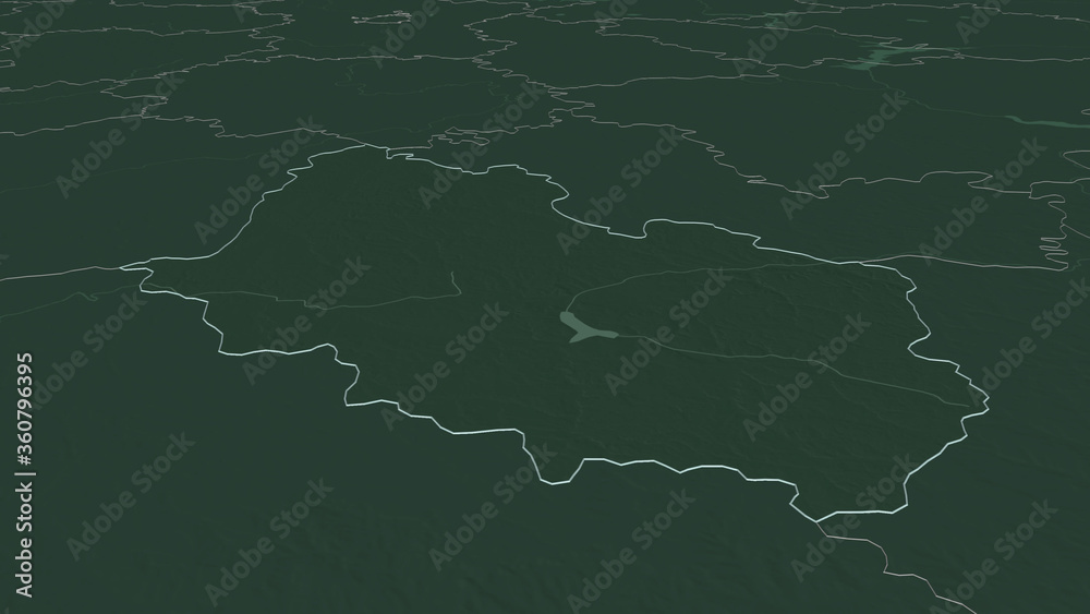 Penza, Russia - outlined. Administrative