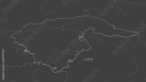 Tyumen', Russia - outlined. Bilevel