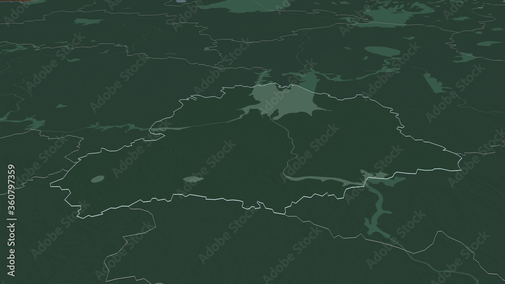 Yaroslavl', Russia - outlined. Administrative Yaroslavl', Russia - outlined. Administrative