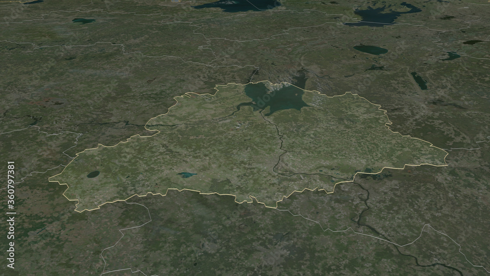 Yaroslavl', Russia - outlined. Satellite Yaroslavl', Russia - outlined. Satellite