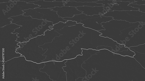 Voronezh  Russia - outlined. Bilevel