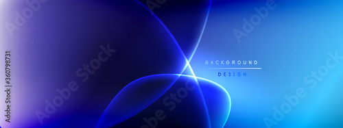 Vector abstract background - liquid bubble shapes on fluid gradient with shadows and light effects. Shiny design template for text