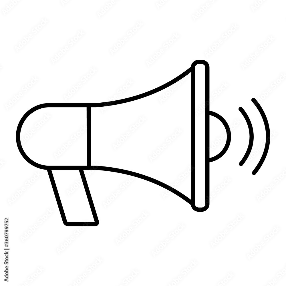 Megaphone flat icon isolated on white background. Speaker symbol. Loudspeaker vector illustration Megaphone flat icon isolated on white background. Speaker symbol. Loudspeaker vector illustration