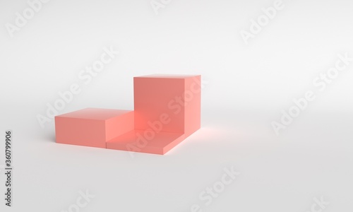 3D display stand on white background