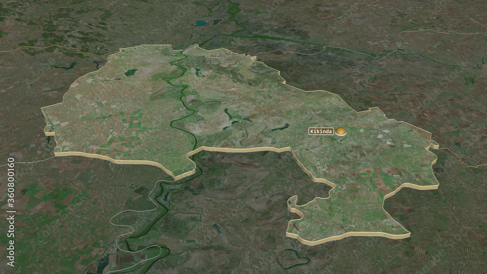Severno-Banatski, Serbia - extruded with capital. Satellite