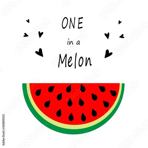watermelon summer card, shower, poster, print