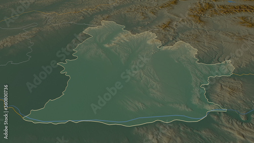 Canvas Print Nitriansky, Slovakia - outlined. Relief