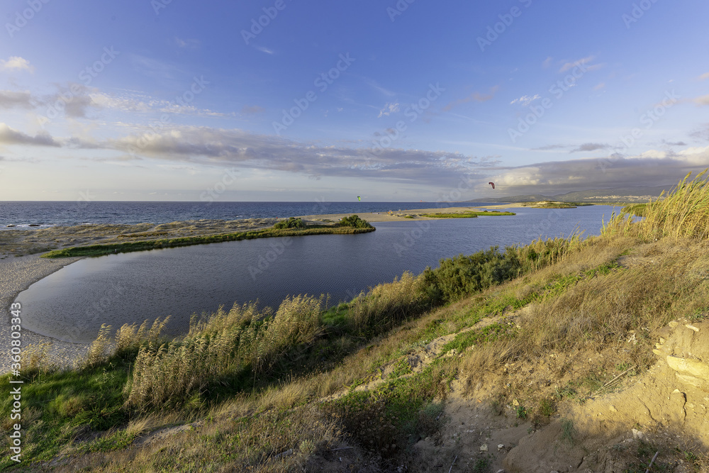 panorama della spiaggia di San Pietro a Mare, Sardegna
