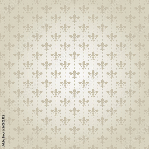 Silver background in vintage style wallpaper texture. Elegant template for your design. Vector background image.