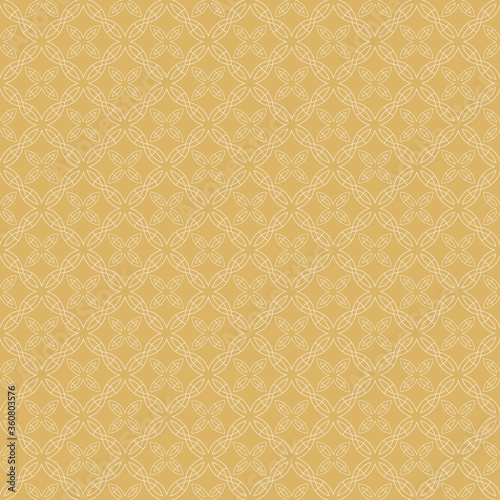Gold seamless background with geometric pattern, vector graphics