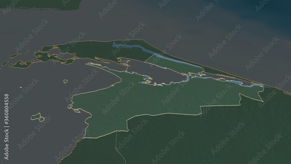 Kilinochchi, Sri Lanka - outlined. Relief Kilinochchi, Sri Lanka - outlined. Relief