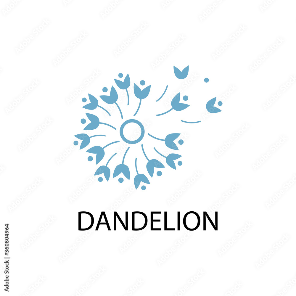 Dandelion vector icon design