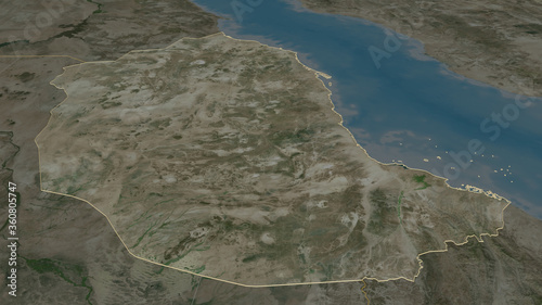 Red Sea, Sudan - outlined. Satellite