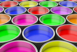 Abstract background of paint can. 3D rendering.