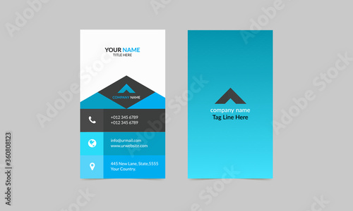 Minimal and Custom Corporate Business Card Design and Vector Pro Illustration