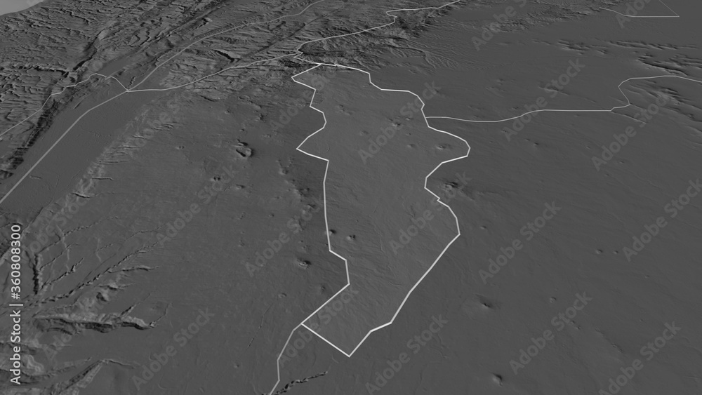 Obraz premium Quneitra, Syria - outlined. Bilevel