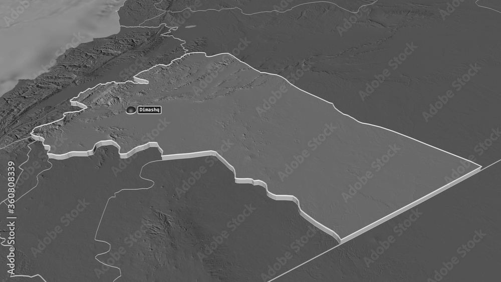 Rif Dimashq, Syria - extruded with capital. Bilevel