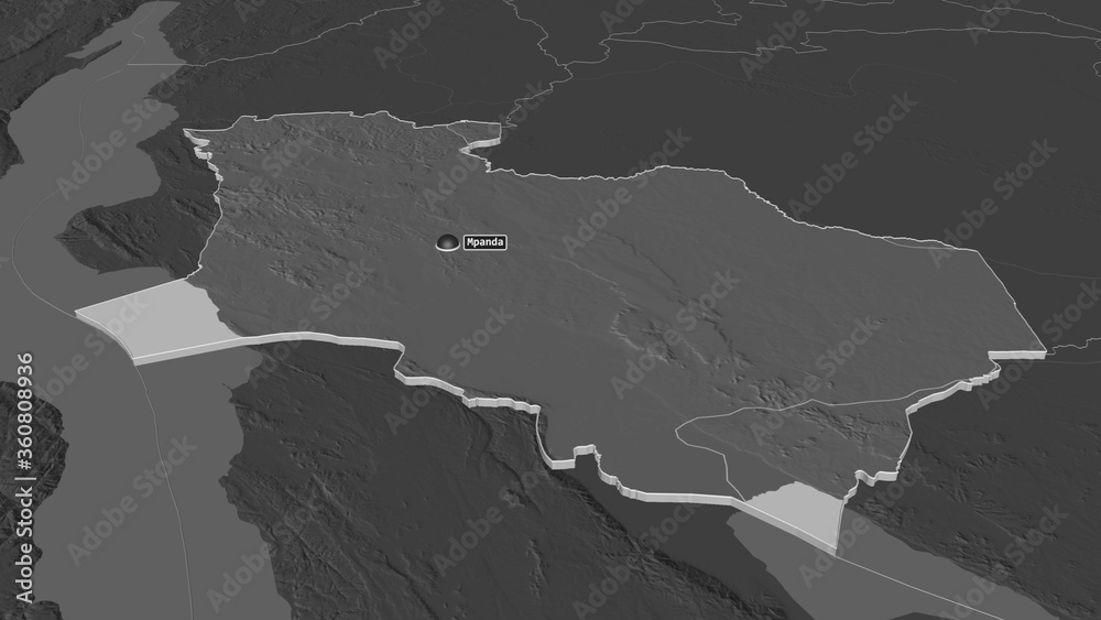 Katavi, Tanzania - extruded with capital. Bilevel Katavi, Tanzania - extruded with capital. Bilevel