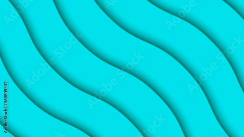 Illustration of blue waves in cartoon style in modern and high-quality processing