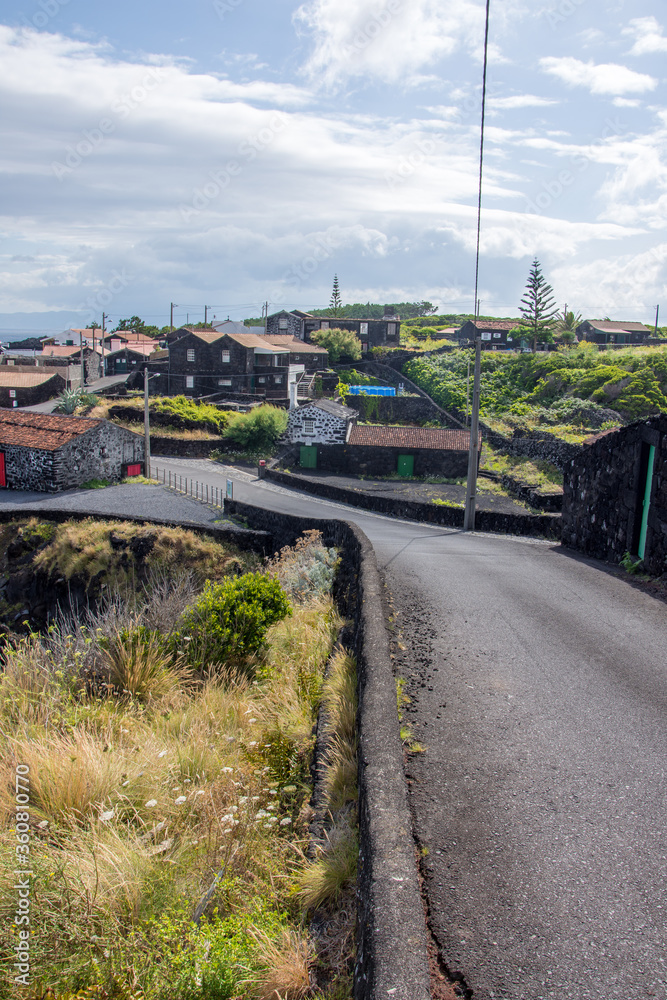 Walk on the Azores archipelago. Discovery of the island of Pico, Azores. Madalena