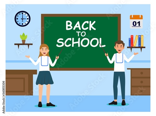 Welcome To School, Back to School Flat Design