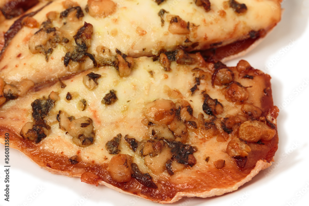 Roasted chicken fillet in nuts. Roasted chicken fillet in nuts.