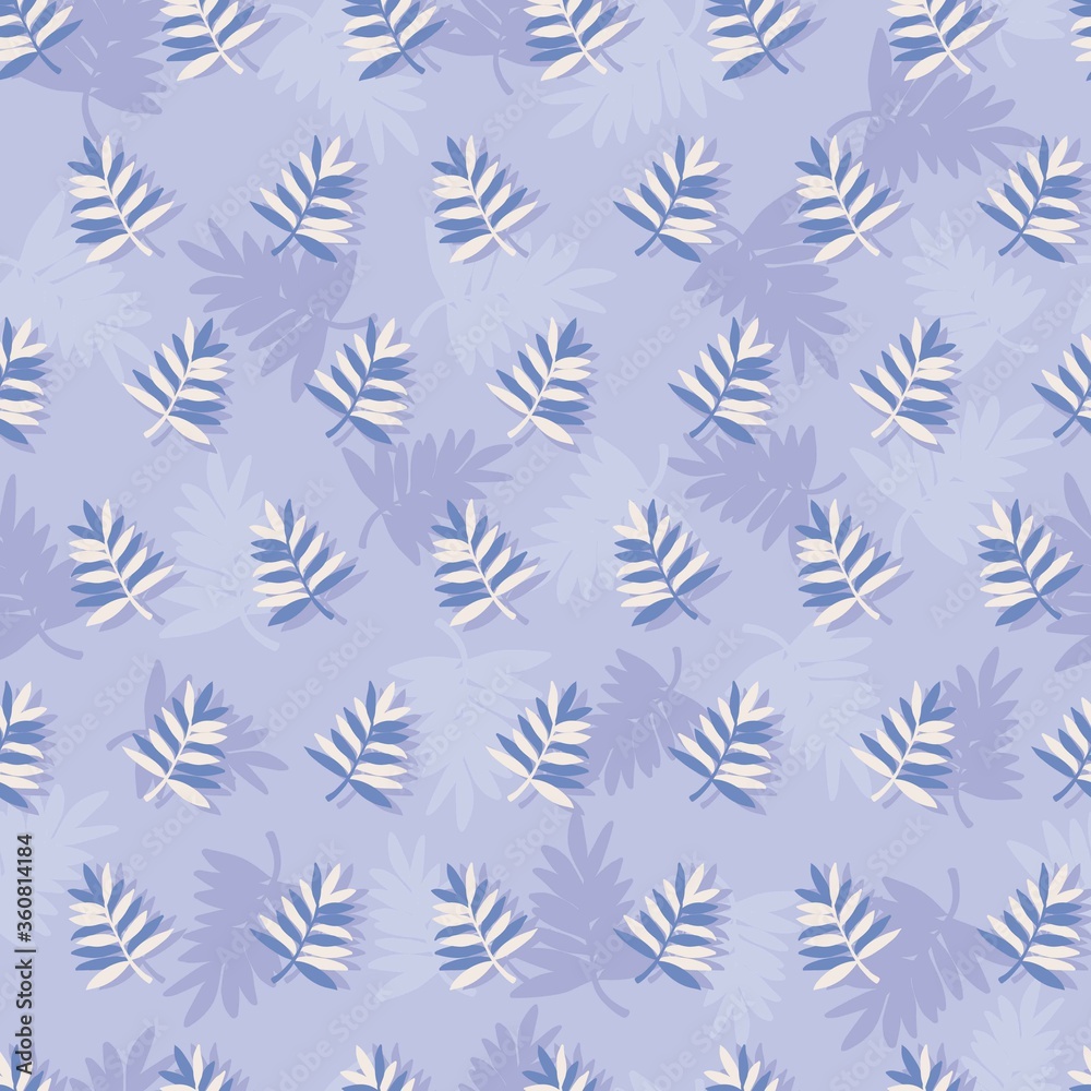 Palm Leaves Vector Cartoon Seamless Pattern Palm Leaves Vector Cartoon Seamless Pattern