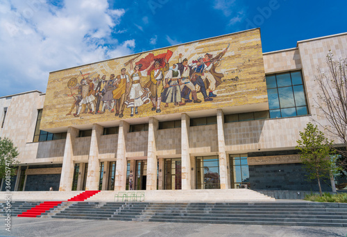 The building of National Museum of History in center of Tirana, albania.