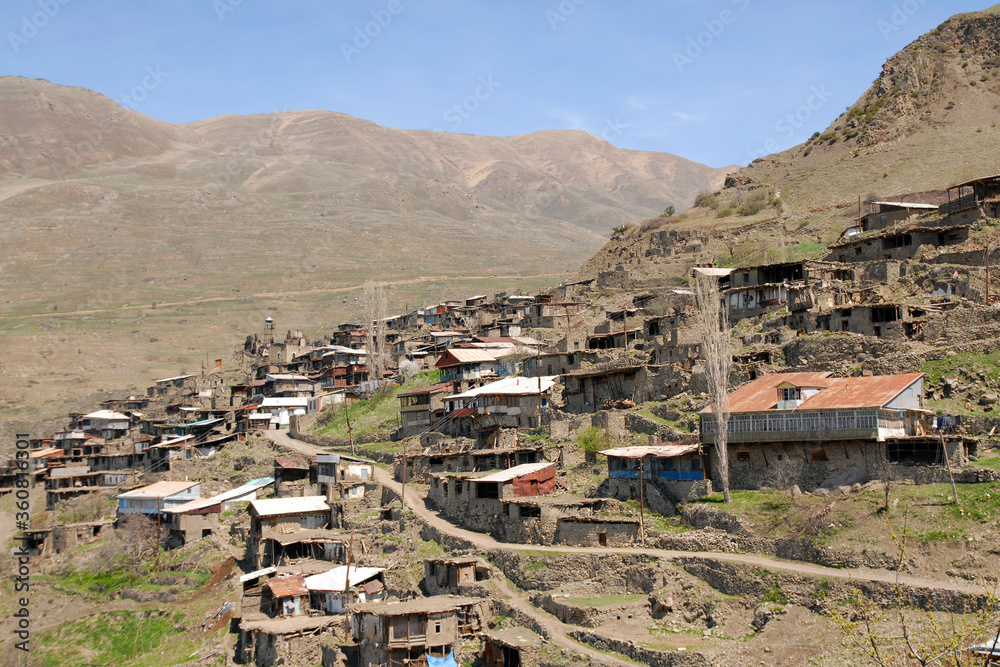 Traditional avar village Hushtada. Dagestan, North Caucasus, Russia.