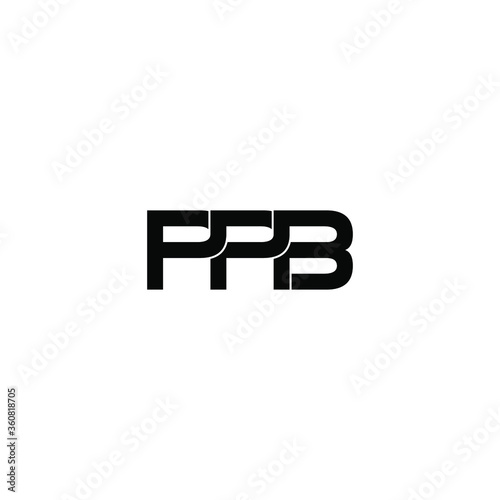 ppb letter original monogram logo design photo