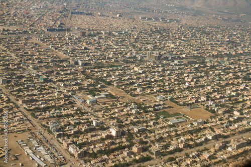 aerial view of the Kabul city, Afghanistan