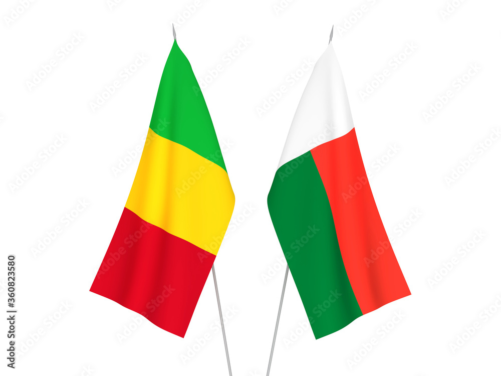 Madagascar and Mali flags Madagascar and Mali flags