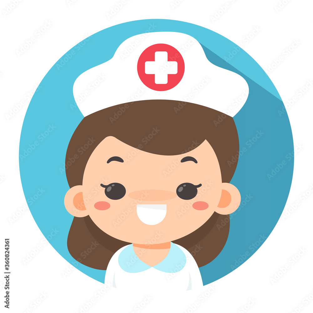 Cartoon doctor and nurse icon Cartoon doctor and nurse icon