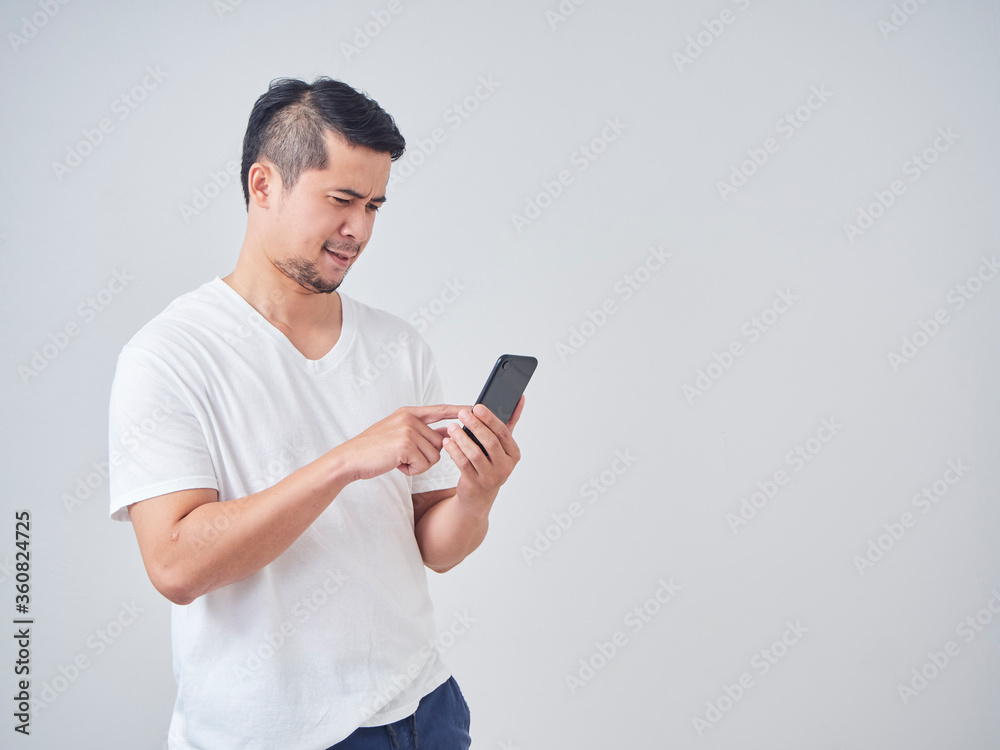 Handsome young man with smartphone. Handsome young man with smartphone.