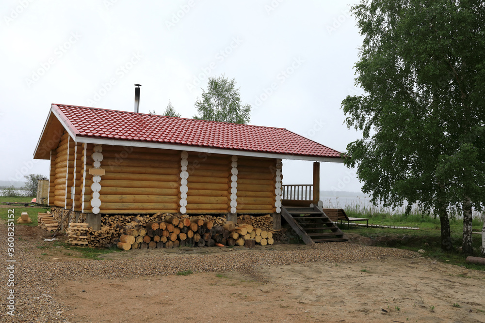 Russian wooden bathhouse Russian wooden bathhouse
