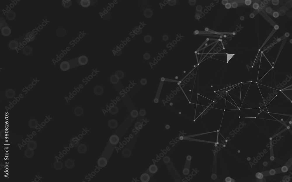 Abstract background. Molecules technology with polygonal shapes, connecting dots and lines. Connection structure. Big data visualization. Abstract background. Molecules technology with polygonal shapes, connecting dots and lines. Connection structure. Big data visualization.