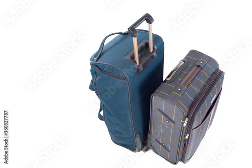 Big bags with things for tr...