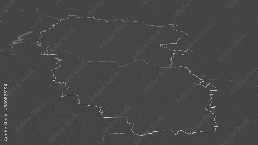 Luhans'k, Ukraine - outlined. Bilevel