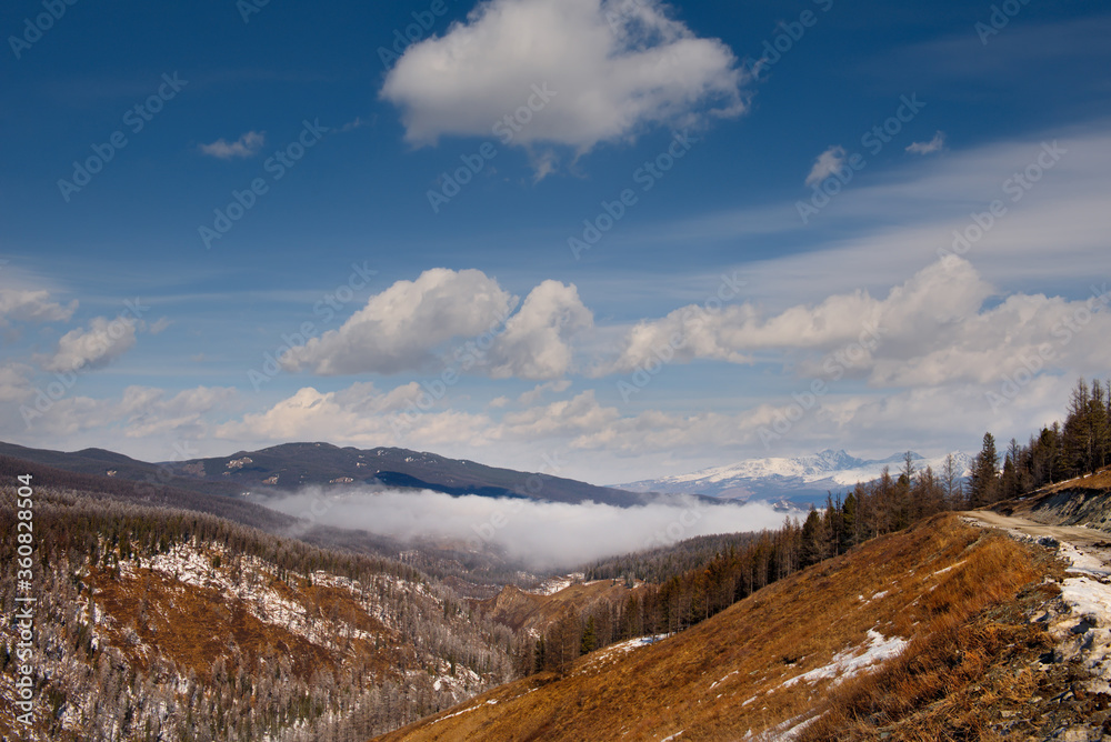 Russia. South Of Western Siberia. Mountain Altai along the Chui tract in early spring.
