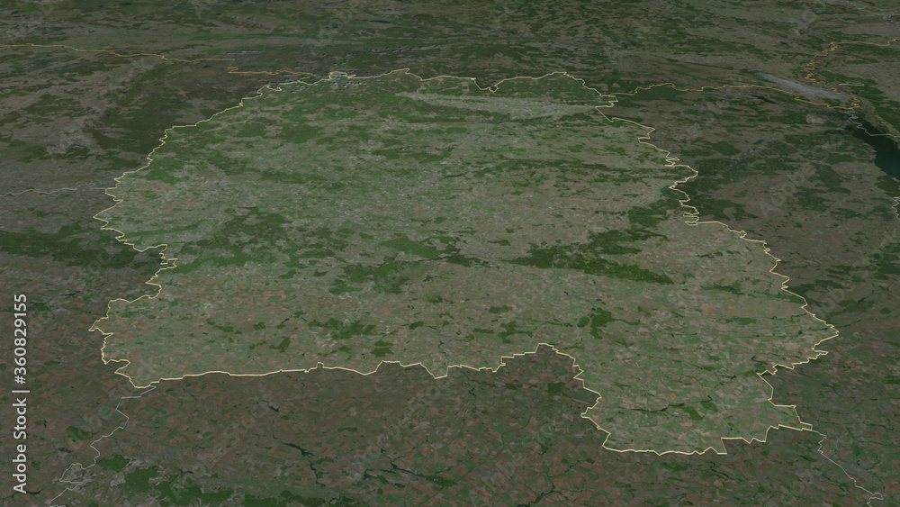 Zhytomyr, Ukraine - outlined. Satellite