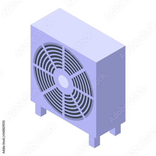 Commercial ventilation icon. Isometric of commercial ventilation vector icon for web design isolated on white background