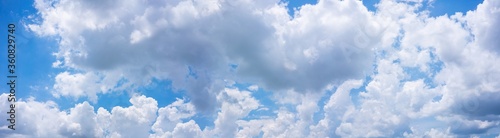 Beautiful blue sky with clouds. photo