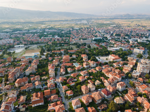 Aerial view of town of Petrich, Bulgaria © Stoyan Haytov