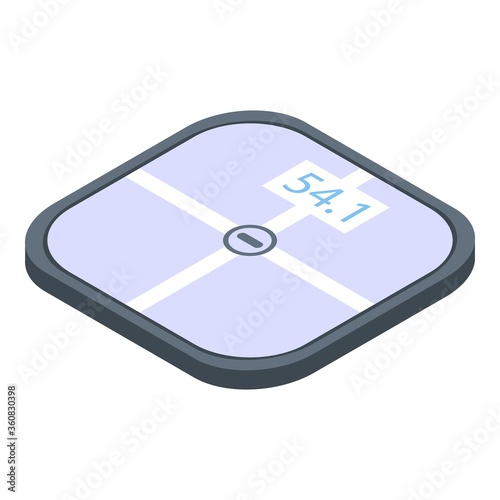 Active smart scales icon. Isometric of active smart scales vector icon for web design isolated on white background