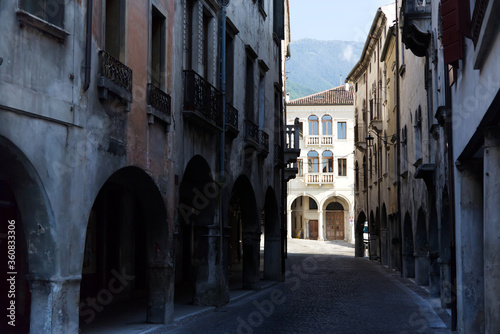 Italy, Vittorio Veneto, detail view of the Serravalle neighborhood