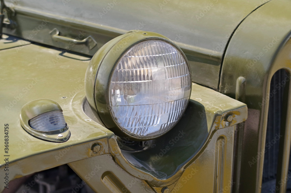 military car headlight