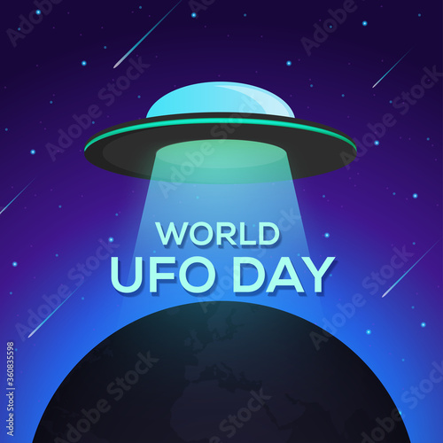 world UFO day vector