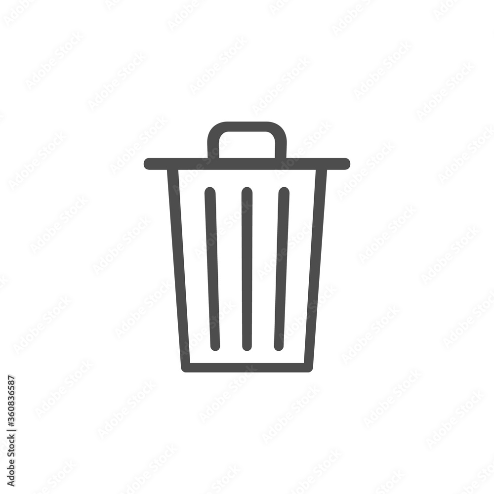 Vector icon trash can on a light background. Vector icon trash can on a light background.